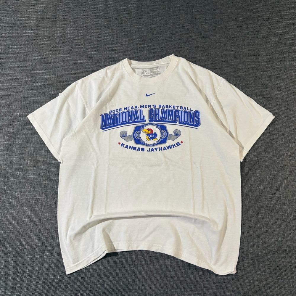 Nikr center swoosh kansas championship tshirt